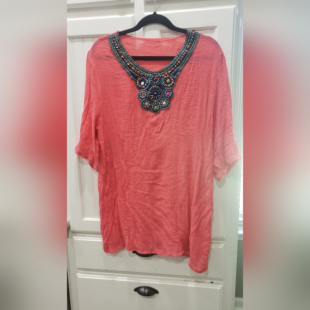 Embellished Pink Top